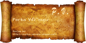 Perka Vénusz névjegykártya